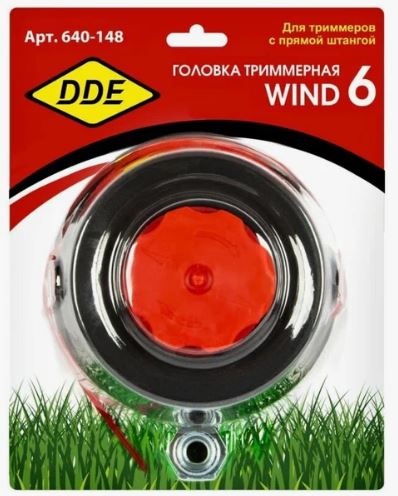 Головка триммерная DDE Wind 6 безразбор смена корда (левая ,10 мм, шаг1,25мм)